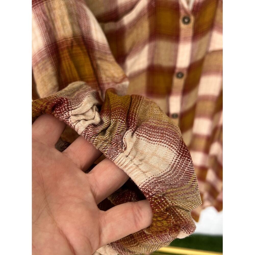 NWT Anthropologie Kyla Seo Shirt Dress Sz Small Embroidery Check Pattern - Picture 5 of 11